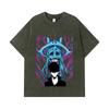 275 GSM Washed T-shirts 100% Cotton Solo Leveling V5 Print Unisex Heavy Cotton T Shirt