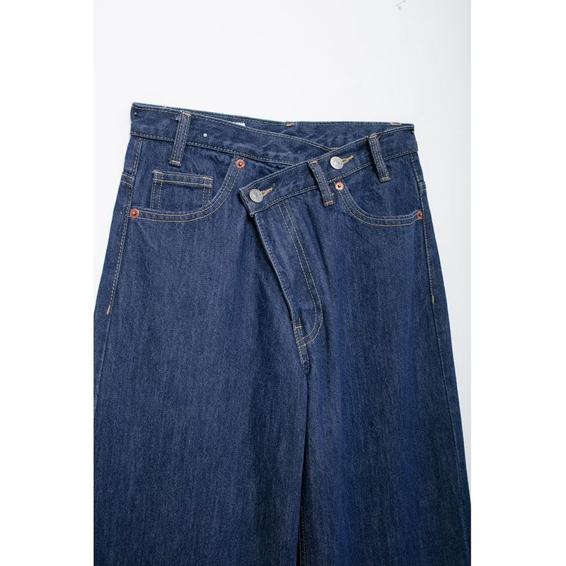 Kaslead New Arrival Women's Clothing Fashion Style Fashion All-Match High Waist Wide Leg Denim Pants 8197232