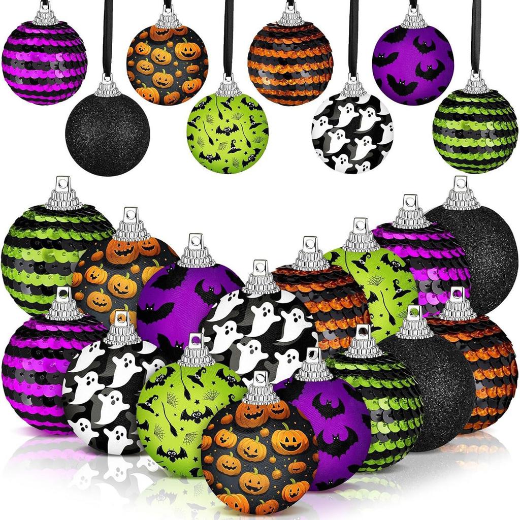 Halloween Wooden Ornaments Set Holiday Party Decorations Tree Hanging Decor for Home Outdoor Indoor Spooky Decorations