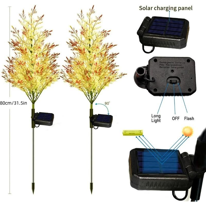 

1/2/3PCS Solar LED Tree Lights, Multicolor Changing Waterproof Outdoor Lights, Halloween Christmas Decor for Garden Patio Yard 1PC разноцветный