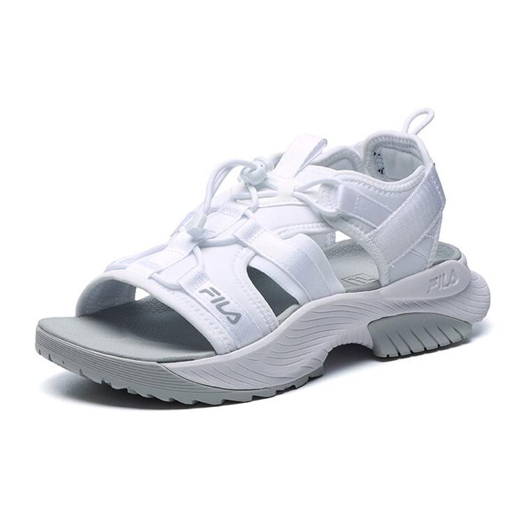 FILA Athletics Velcro Outdoor Open Toe Flat Heel Fashion Sports FILA White Sandals Women's A12W122607FFW