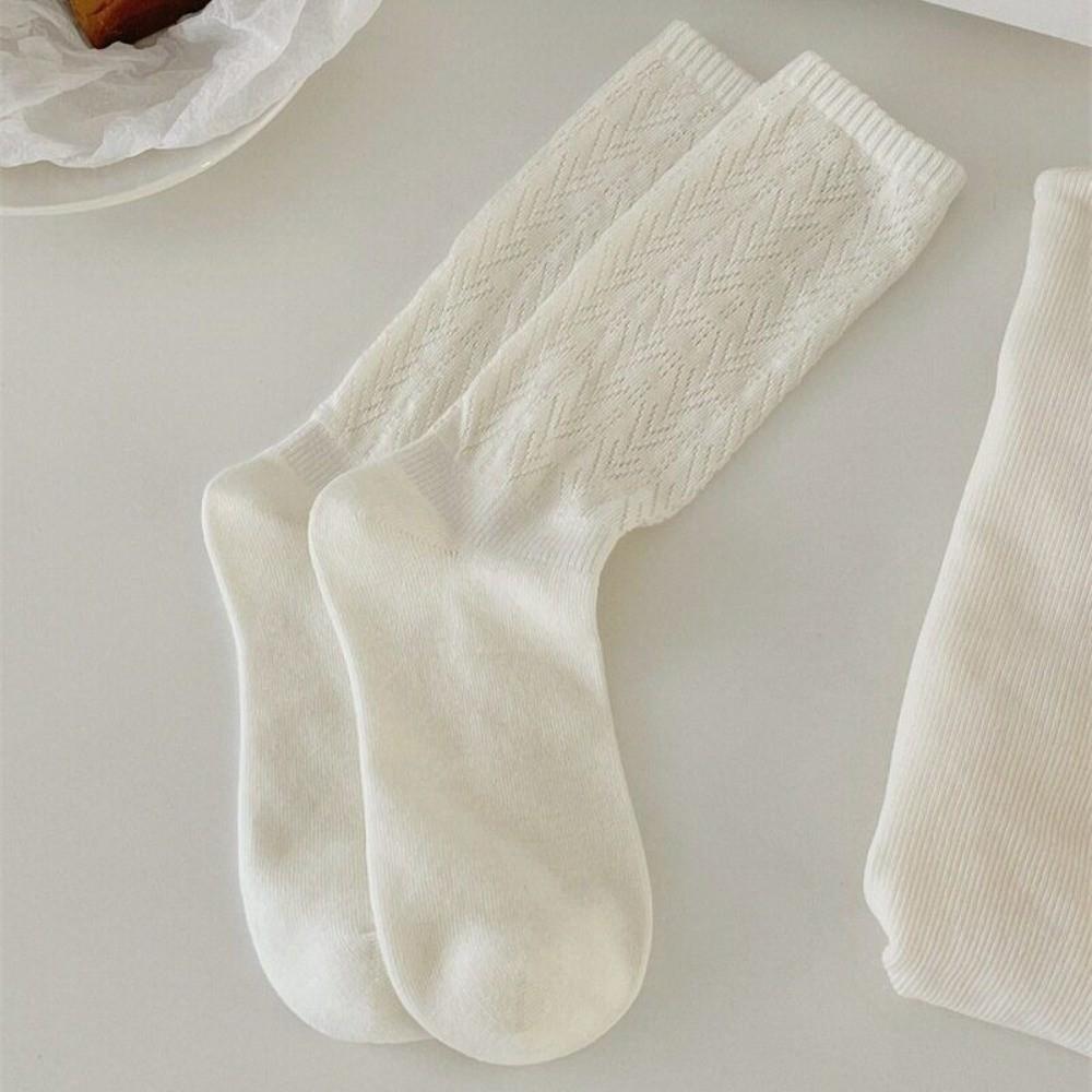 Breathable Mesh Socks Solid Color Hollow Out Socks High Quality Knitted Socks