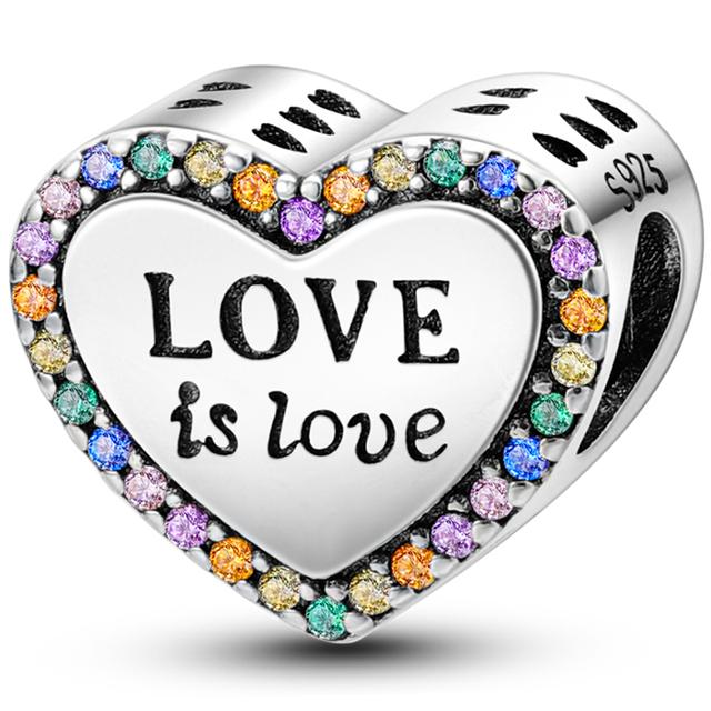 925 Silver Heart Silver Series Pendant Charm Beads Fit Original Bracelet Necklace For Women Diy Making Jewelry Gift