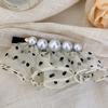Elegant lace head flower temperament hair clips female back of the head senior sense tie spring clip ponytail buckle  new