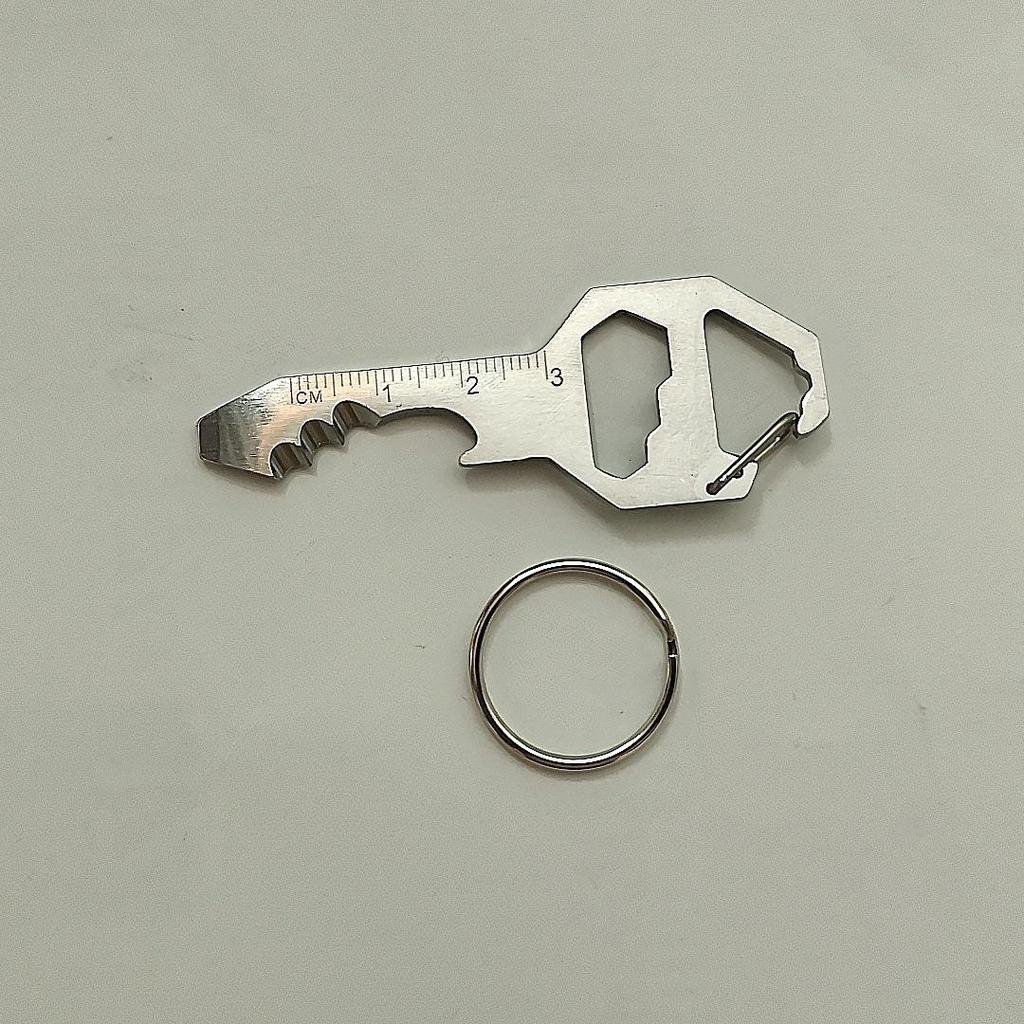 Multi-Tool Keychain: EDC Card with Bottle Opener, Hex Key, Screwdriver, & Pendant