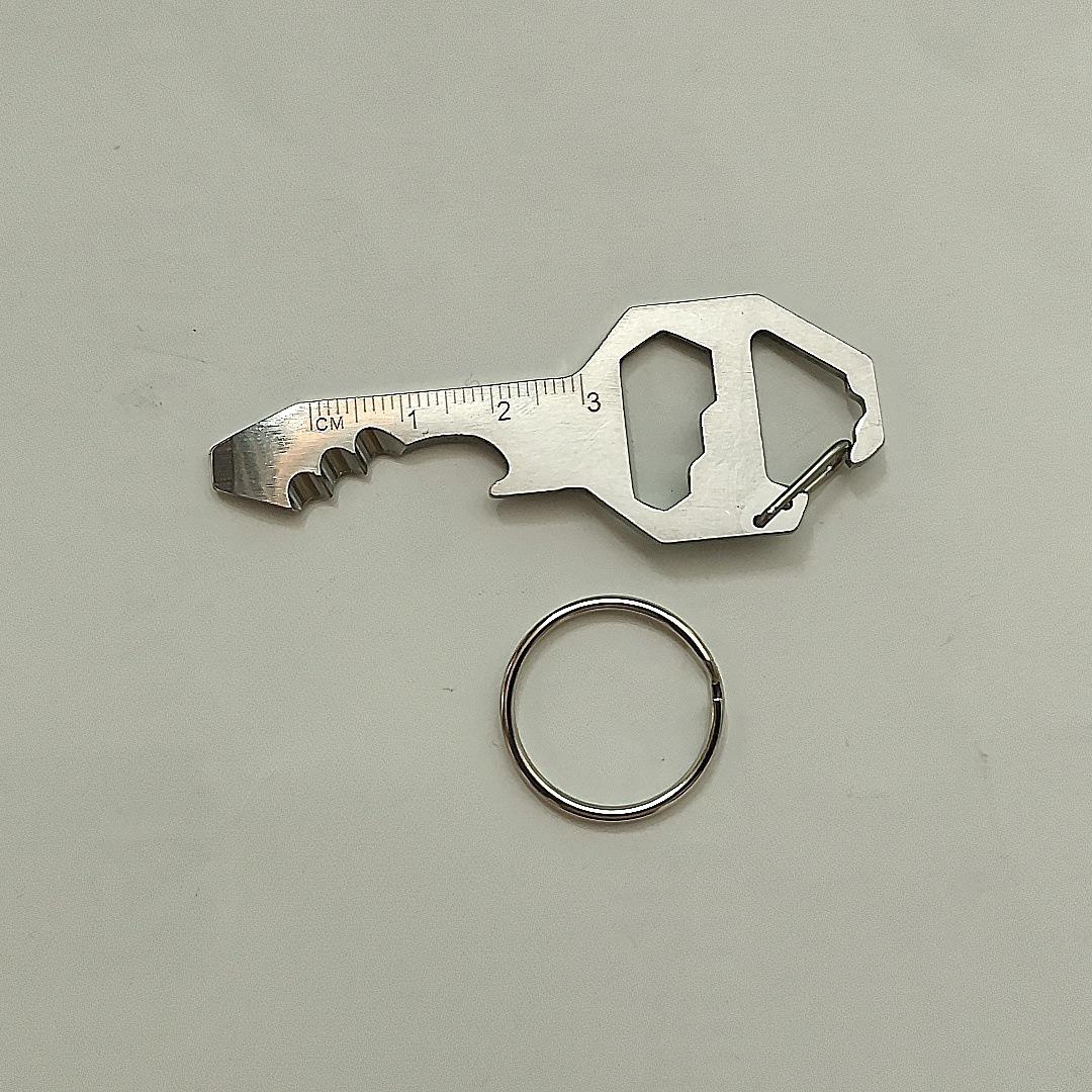 Multi-Tool Keychain: EDC Card with Bottle Opener, Hex Key, Screwdriver, & Pendant