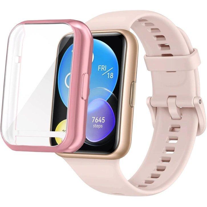 2-in-1 Case with Screen Protector for Huawei Watch Fit 2, Pink