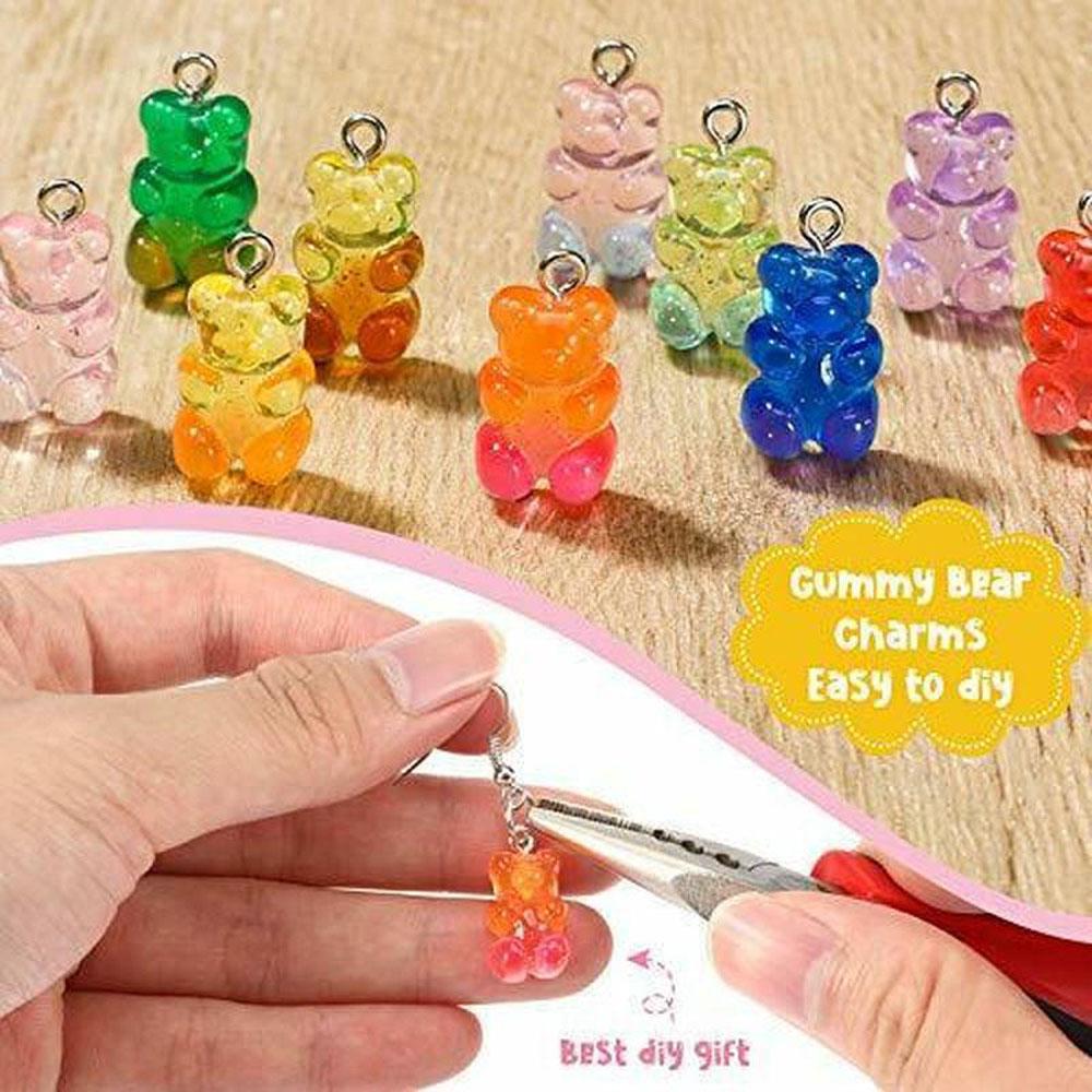 For Earrings Necklace Making Cartoon DIY Decoration Charms Gummy Bear Pendant Jewelry Findings