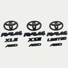 4 SZT. Matowe Czarne ABS NAKŁADKA logo Emblemat dla 2019 - 2024 TOYOTA RAV4 XLE XLE LIMITED ZESTAW EMBLEMATÓW Naklejka na klapę bagażnika akcesorium samochodowe