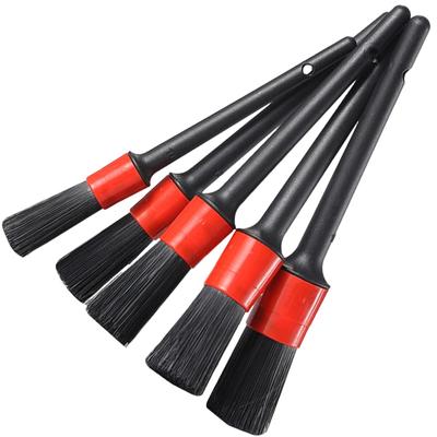 Auto Detailing Brush Set Car Detailing Brush Kit for Car Wash Brush Detail Gap Clean Black Car Interior Crevice Cleaning Tools