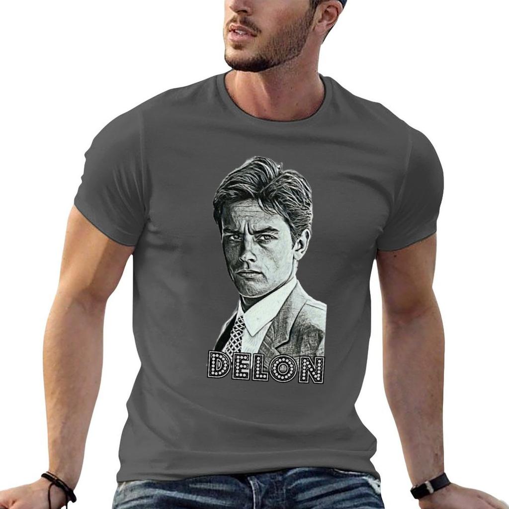 Alain Delon Portrait Tshirt Graphics Rapper Graphic Tees Cotton T Shirt Unisex