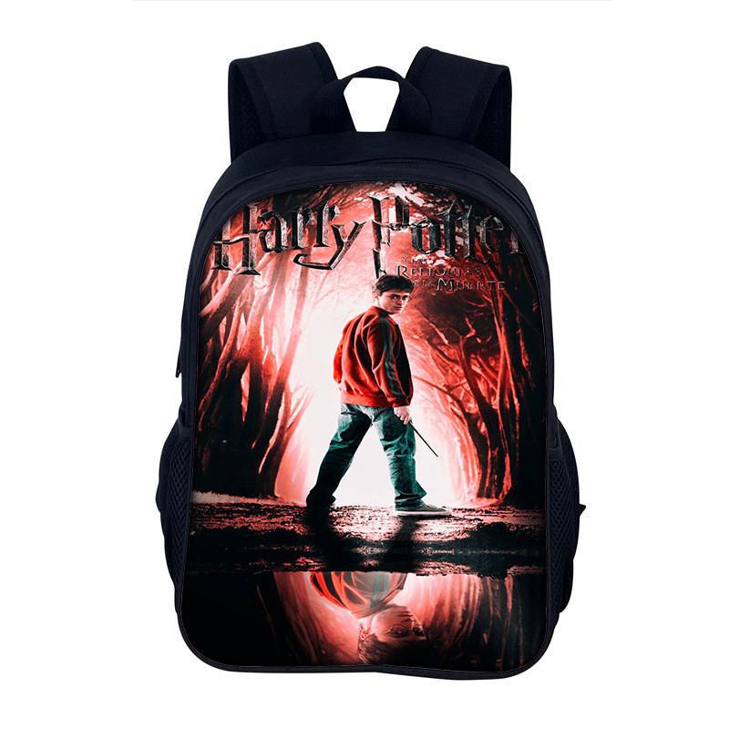 Harry Potter Student Backpack Nylon School Bag With Padded Laptop Compartment For Boys And Girls