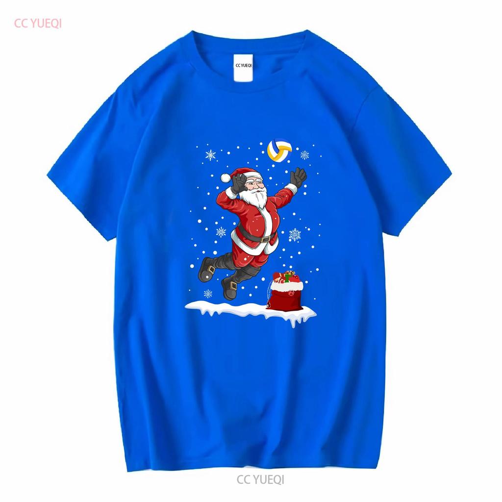 Christmas Santa Claus Volleyball Boys Girls Kids T Shirtns Xmas Shirt vintage Washed Casual Stylish Slightly designer clothes