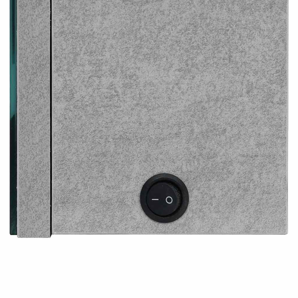 LED Bathroom Mirror Cabinet Concrete Grey 62 x 14 x 60 cm
