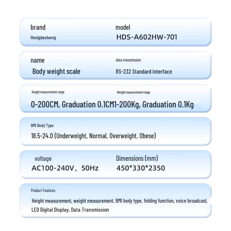 Smart Electronic Height & Weight Scale