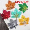 6Pcs/Set Maple Leaf Fall Autumn Embroidery Iron On Applique Patch Best Discount