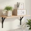 Wall Shelf Brackets 2 pcs Black 10 x 10 x 3 cm Steel