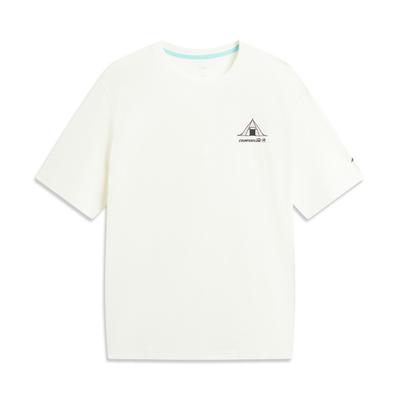 Outdoor CF Moisture-Wicking Comfortable Stretchy Loose Round Neck Short Sleeve T-Shirt Unisex Tops Off-White ATSW401-1