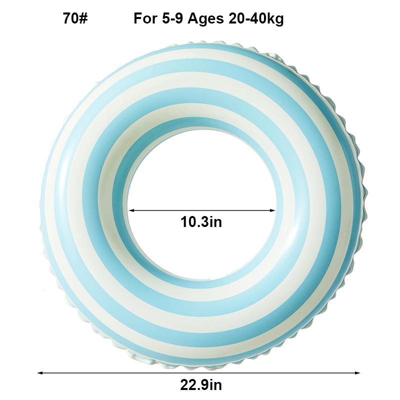Orange Stripe Pool Float Inflatable Swim Tube Adults Swimming Float Ring Summer Water Swim Pool Floating Toys