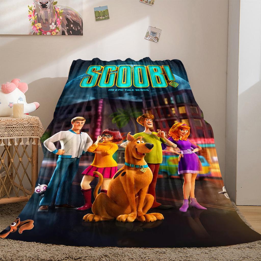 Halloween fantasy comedy adventure cartoon movie Scooby-Doo blanket soft home furnishing nap decoration four seasons warm Sherpa blanket U1