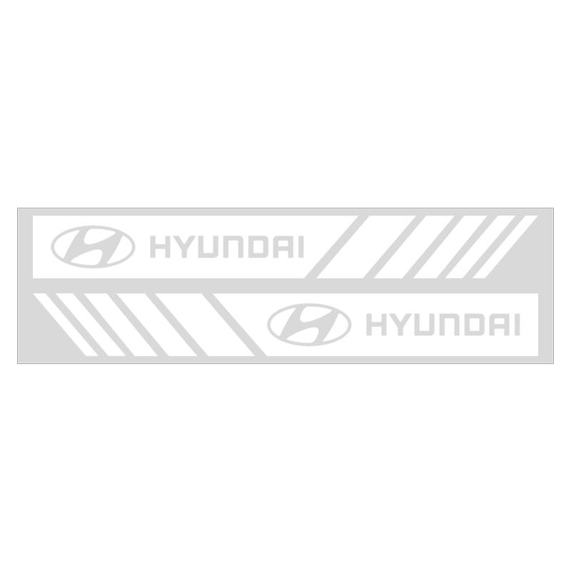 

2 шт. Наклейки зі смугами для автомобіля Світловідбивні вінілові наклейки для дзеркал заднього виду Декорація для Hyundai IX35 Bayon Kona I30 ElantraSolaris Palisade білий