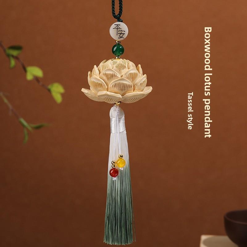 

Lotus Car Decor With Yellow Yun Wooden And Alloy Elements For Vehicle Interior Style Style A