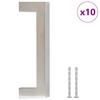 Furniture Handles 10 Pcs Silver 96 Mm Stainless Steel