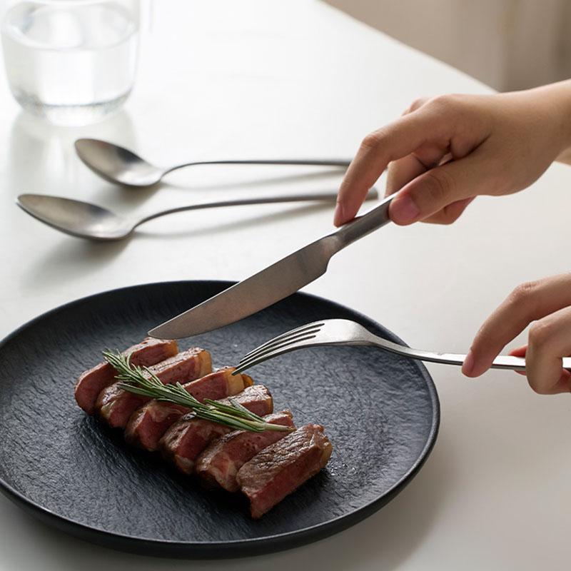20Pcs Stainless Steel Cutlery Set Matte Silverware Knife Fork Spoon Tableware Flatware Dinnerware Set