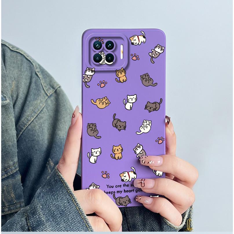 For OPPO Reno4 Lite Reno4 F Phone Case Reno 4 Lite 4F Cover Soft Silicone Cartoon Funda Lovely Panda Flower Printed Coque Casing