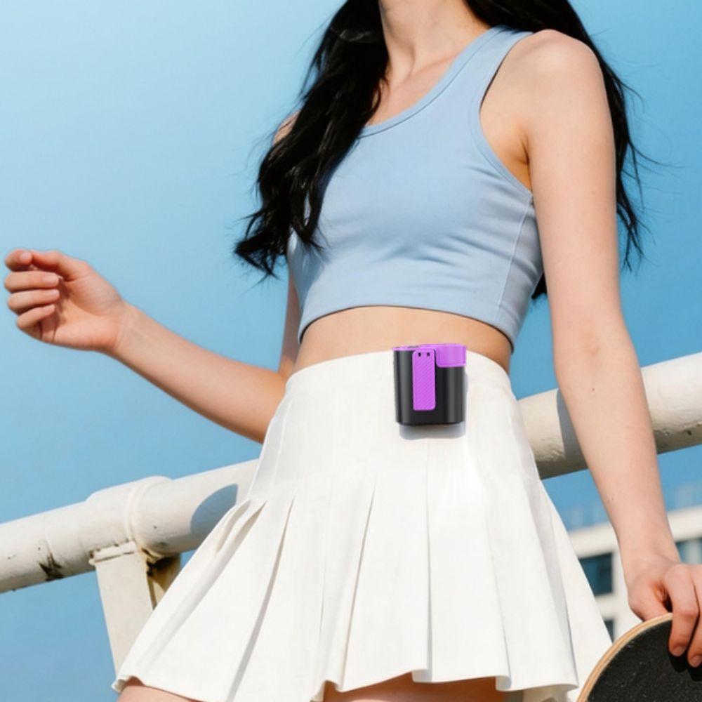 Strong Airflow Waist Clip Fan LED Display Mini Cooling Fan Waist-mounted Fan  Evening Trips