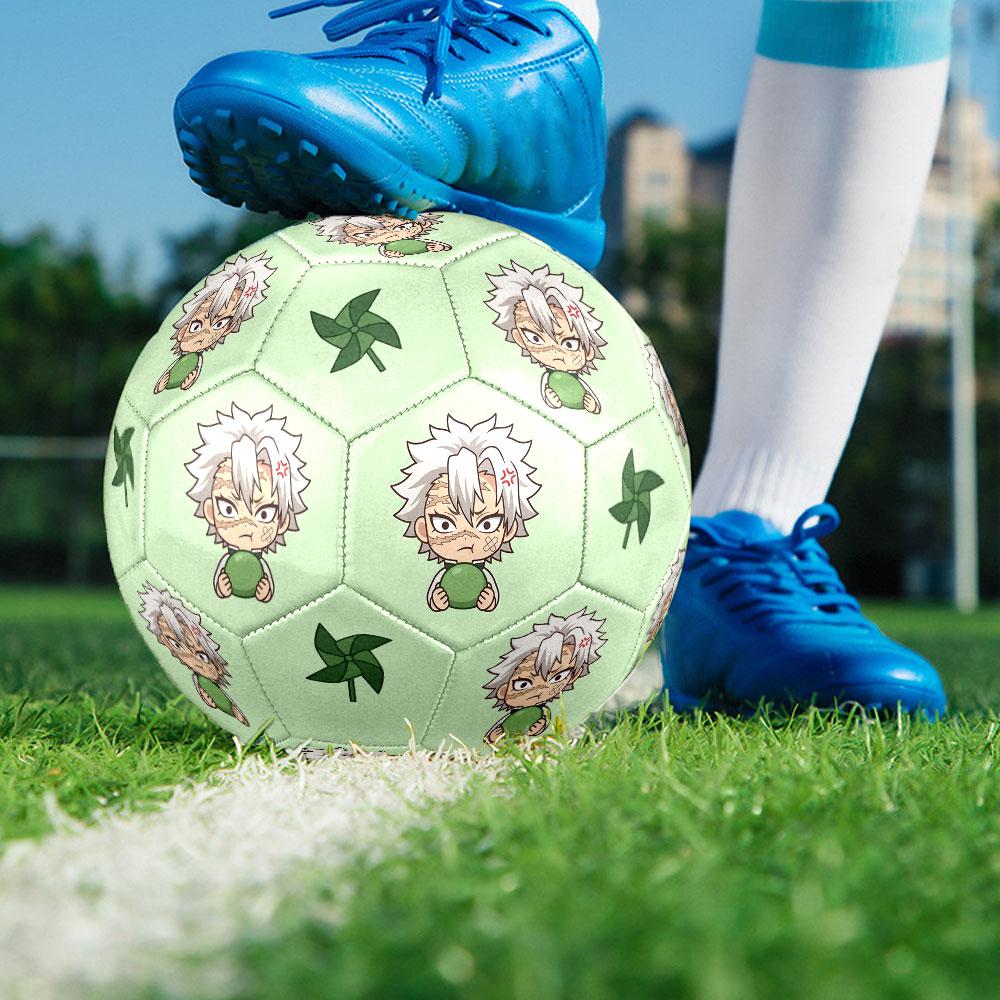 1pc Demon Slayer Kimetsu No Yaiba Soccer Ball Size 5 Indoor Soccer Ball Fashion Colorful Backyard Game - Great For Sports Fans Gift HE16