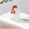 Home Decor Glass Chicken Figurines Hand Blown Turkey Sculpture Cock Miniatures  Photography Props