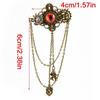 Handgefertigte Steampunk Teufelsauge Brosche Haarklammer mit verstellbarer Kette Aufwändiges Metallzahnrad Gothic Damen Haaraccessoire