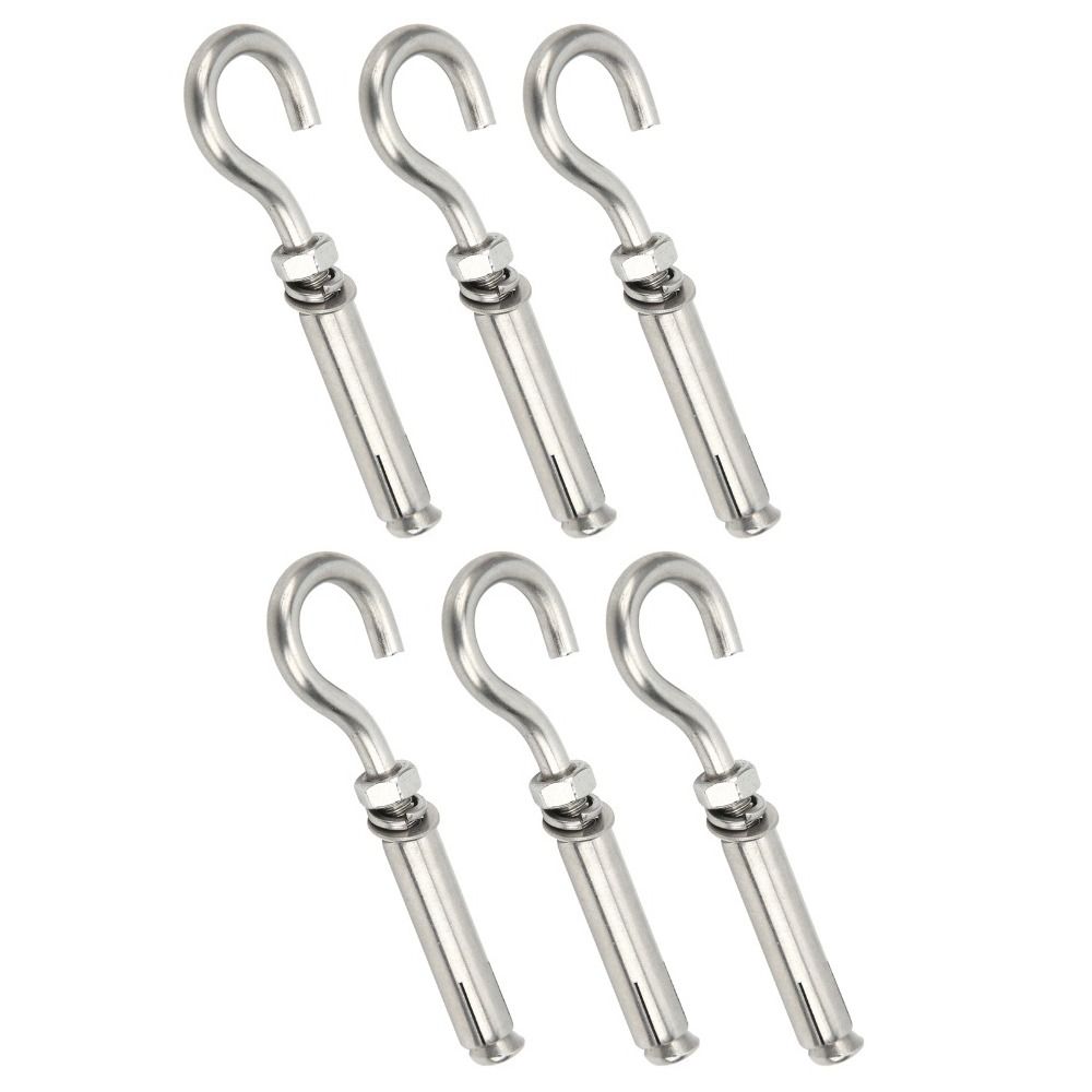 6pcs Opening Hole Design Expansion Bolts Sturdy Ceiling Hook Bolts For Communication Equipment