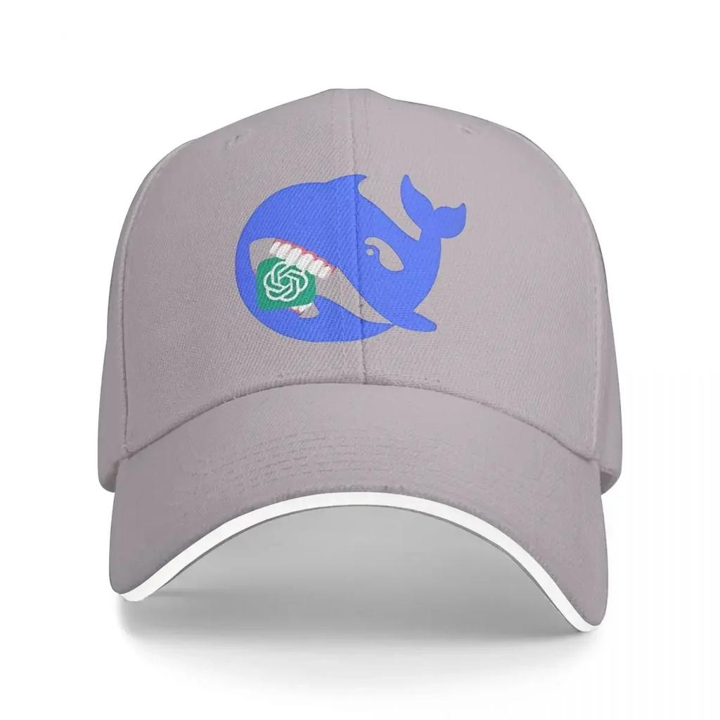 Fashion Logo Deepseek Whale Eating Baseball Cap Running Hippie Breathable Hip Hop Hats Women Unisex Fashion Custom Baseball Caps