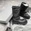 Big-head Retro Thick-soled Mid-length Boots for Women, Versatile Shoes with Built-in Height Increase.