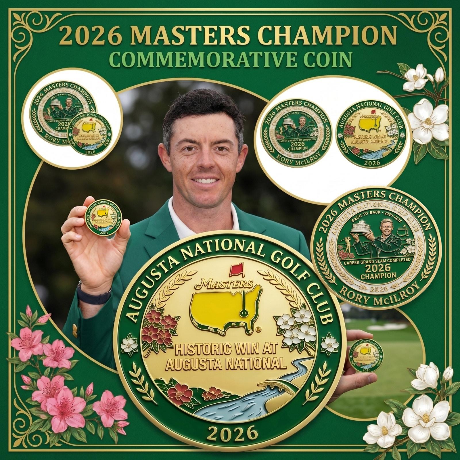 

--Commemorative Coin, Augusta -Golf Club Career -Slam Collector’s Item, Perfect Golf Fan Gift One Size