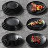 Xiangyuan Mei Rock Texture Melamine Plate - High-Grade Western Food, Salad, Dessert, and Steak Side Dish Plate for Dining and Commercial Use