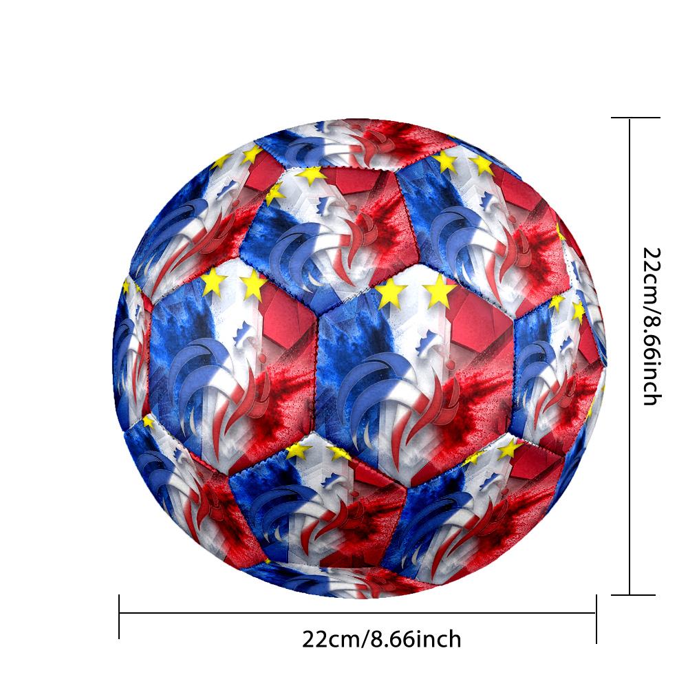 France Football Printed Size 5 Soccer Ball Wear Resistant Standard Adult Training Football Fan Gift for Indoor Outdoor Match Sports