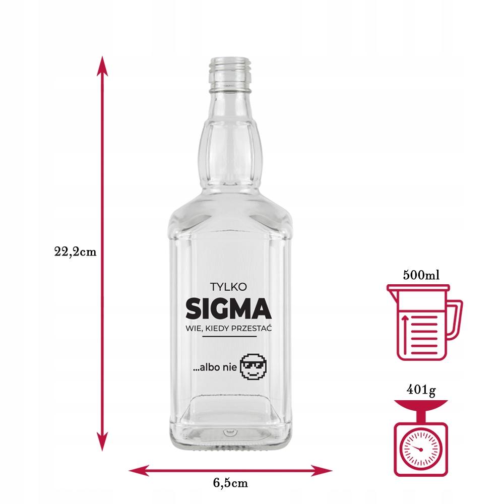 Butelka Szklana Daniels 500 Ml Na Alkohol Prezent Z Nadrukiem - Sigma 0,5L
