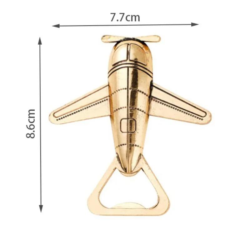

1pc Creative Aircraft Zinc Alloy Beer Bottle Opener European Festival Wedding Wedding Gifts Small Gifts золотой