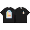 [260G] New Casablanca, Printed Men's and Women's Loose Short-sleeved T-shirt