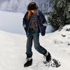 Women's Retro Striped Embroidered Round Neck Sweater