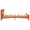Bed Frame with Headboard Wax Brown 140 X 200 Cm Engineered Wood