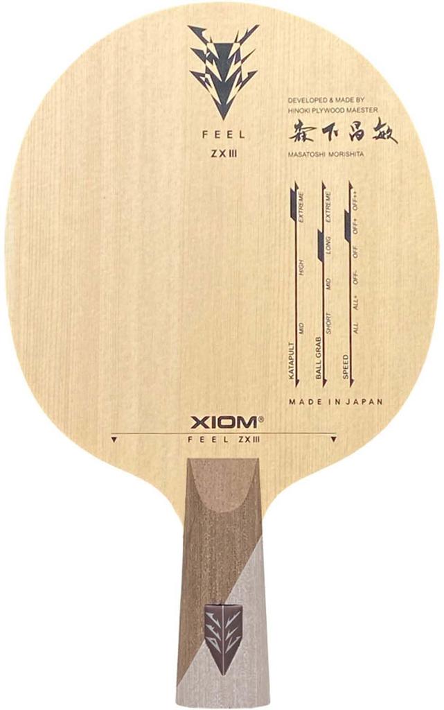 XIOM Table Tennis Racket Feel ZX III CP Chinese Pen Holder Table Tennis 21707 (CP) J.T.T.A (Japan Association)
