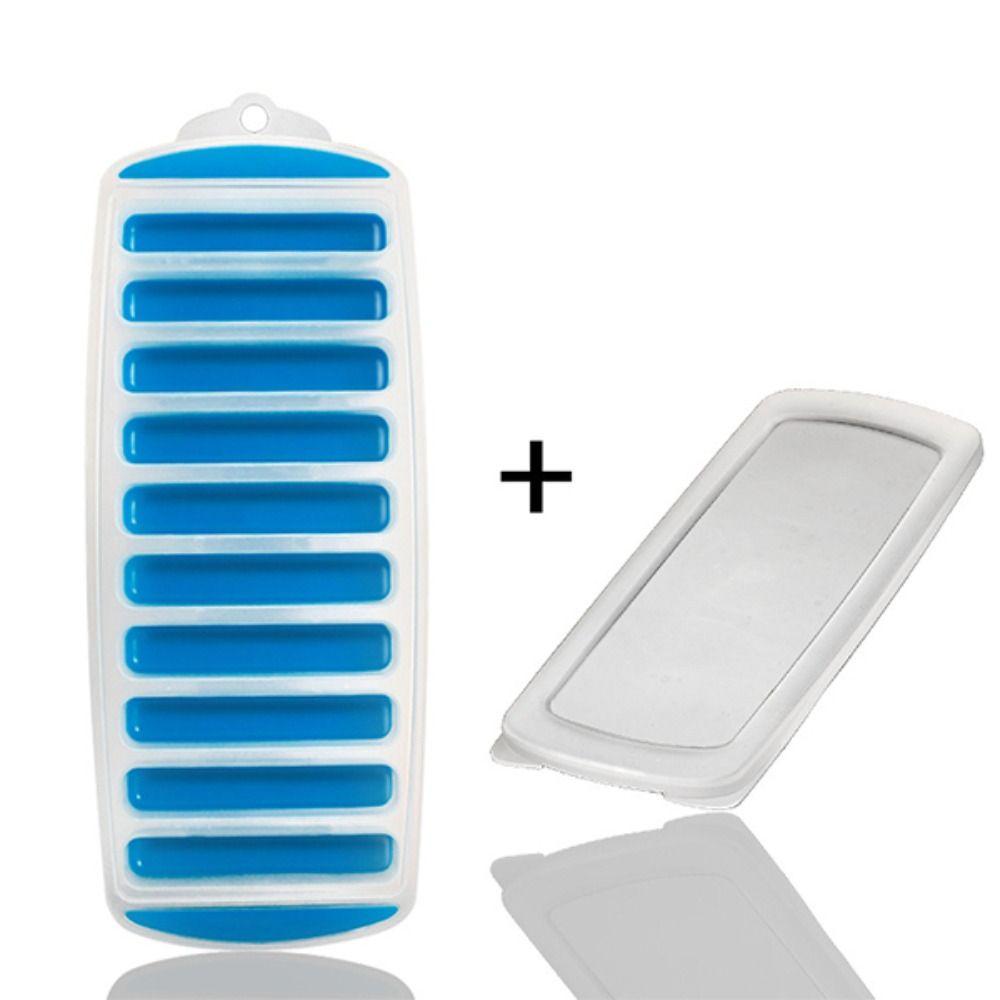 TPR Ice Cube Tray with Lid Ice Maker Portable Ice Stick Tray Mold  Kitchen Accessories
