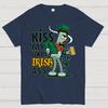 Kiss my Lucky Irish-St. Patrick's Day Cotton Summer Casual Cool Loose T-Shirt
