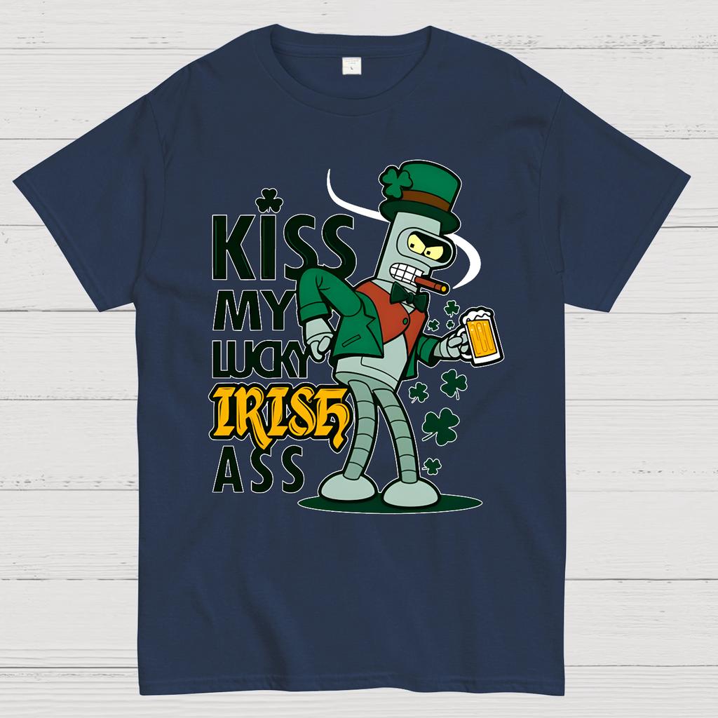 Kiss my Lucky Irish-St. Patrick's Day Cotton Summer Casual Cool Loose T-Shirt