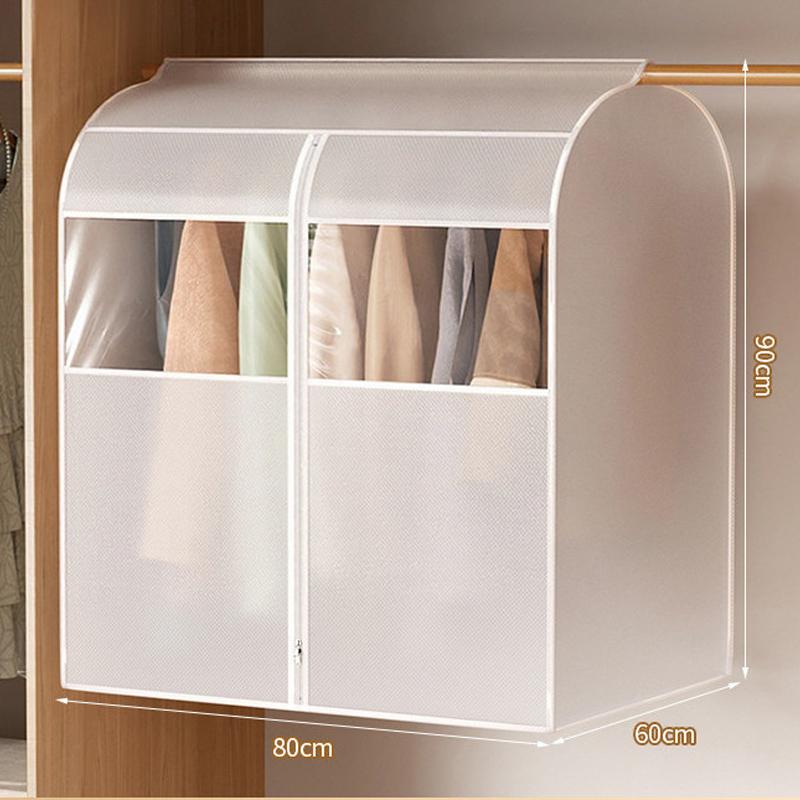 Clothing Dust Cover Transparent Dress Clothes Garment Dust Cover Hanging Organizer Waterproof Dustproof Clothes Wardrobe Storage