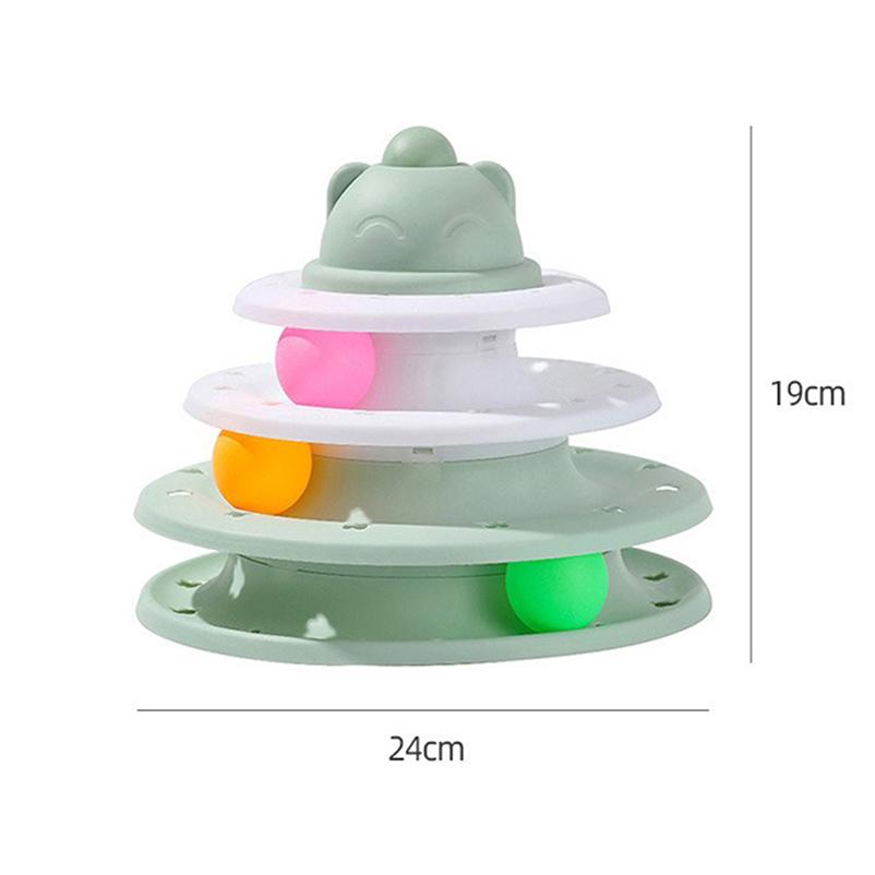 Cat toys new cat head cat carousel cat self-sexual track amusement plate interactive educational toys